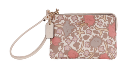 Floral Mini Wristlet, Leather, Multi, M1680, 3*